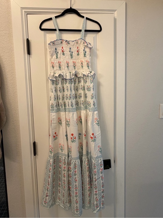 Amazon Dresses & Skirts - Amazon White Maxi Dress with Pastel Floral Print